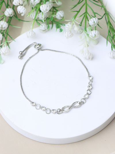 Sterling Silver Endless Love Infinity Bracelet