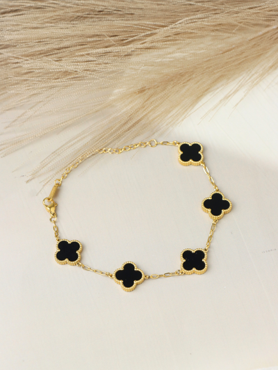 Black Flower Bracelet