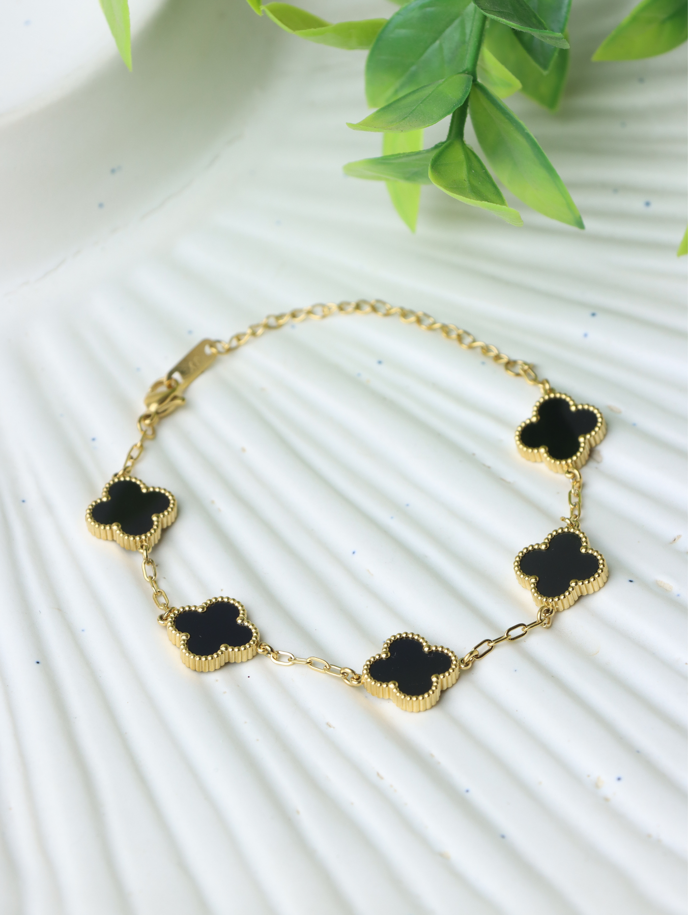 Black Flower Bracelet